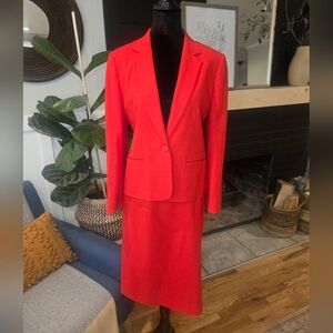 Women's Red Vintage Pendleton Suit I 100% Wool I Classic